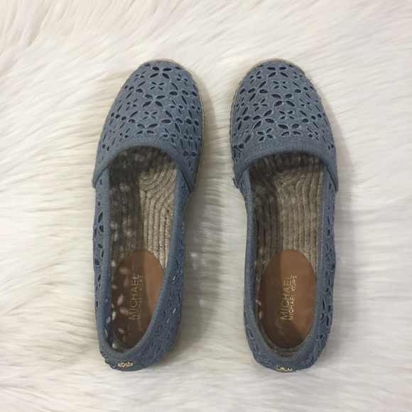 Michael Kors Darci Whased Denim Eyelet Espdrilles - Picture 7 of 8